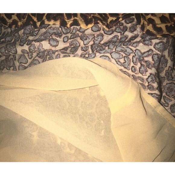 NWT Jessica Simpson Cecilia Rosette Leopard Print Ruffle-Hem Midi Dress Small - Picture 6 of 9